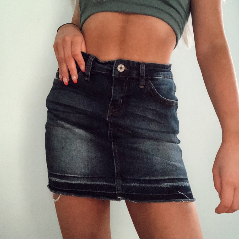 KanCan Denim Mini Skirt Darkwash Size 25
